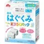 森永乳業はぐくみ エコらくパック粉ミルクつめかえのミルクパッケージ画像