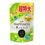 P&Gレノアハピネス夢ふわタッチ シャインマスカット柔軟剤タイプ詰め替えの日用品パッケージ画像